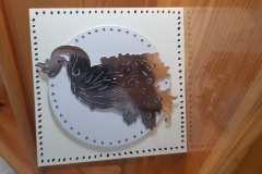 Die cut Peacock
